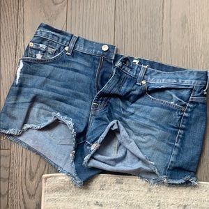 Distressed Denim Shorts